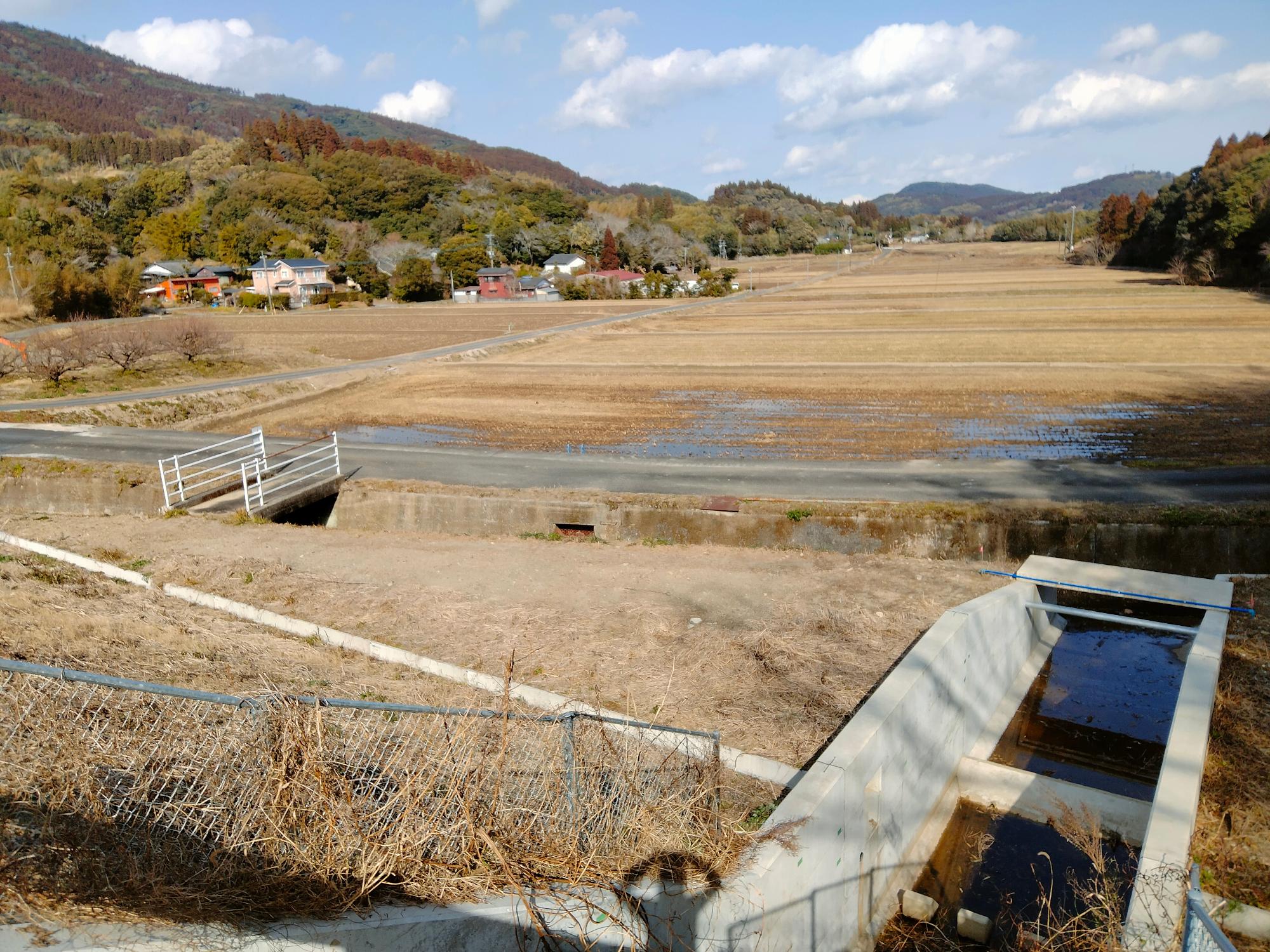 河ヶ迫ため池下流側の受益地