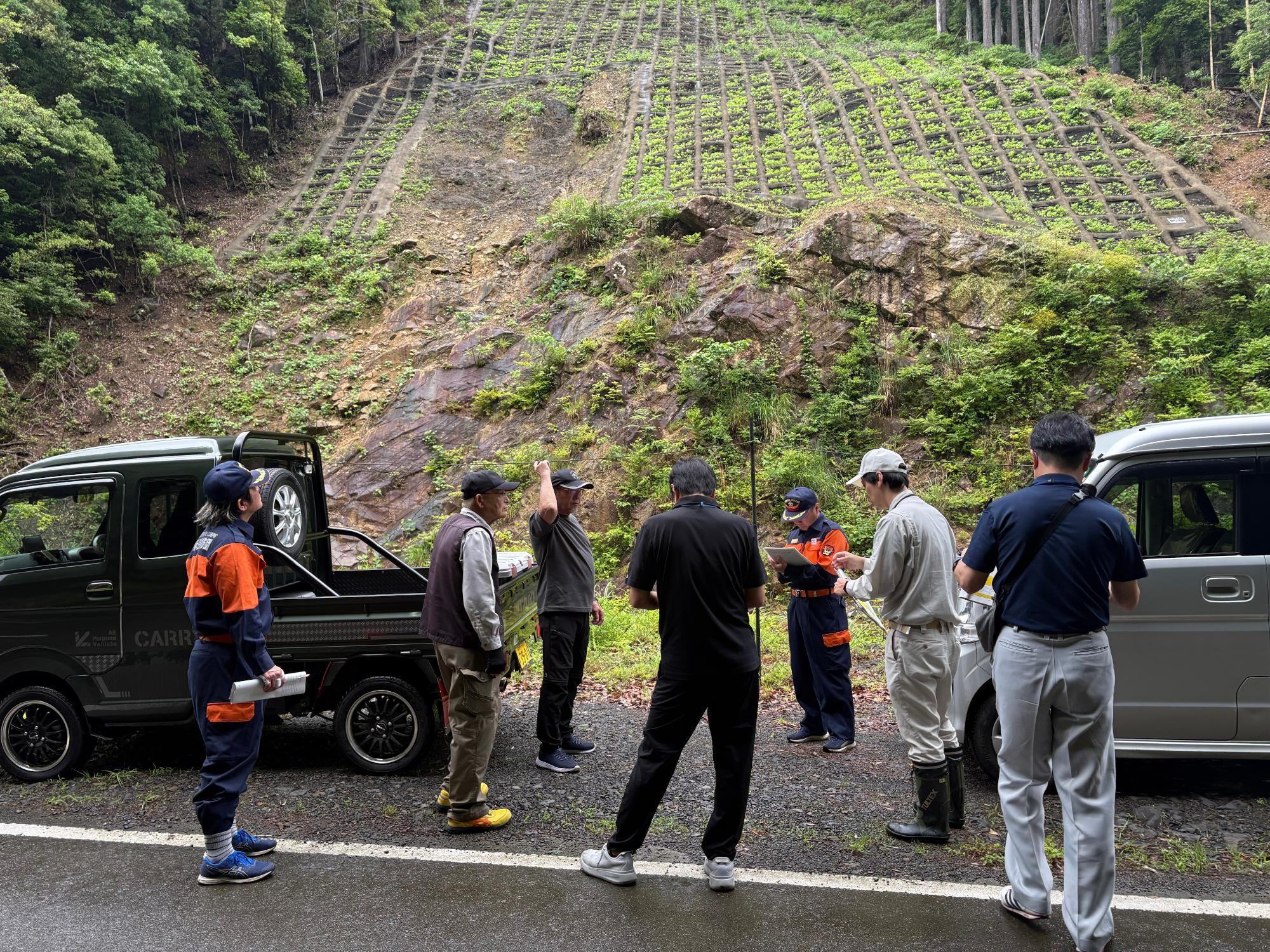 山地災害危険箇所調査の様子