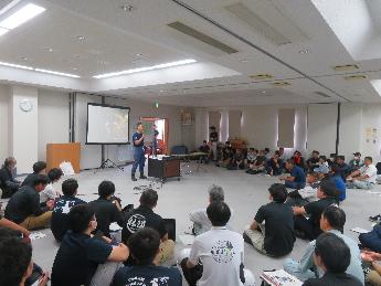 屋内訓練（防災ヘリからの映像鑑賞）